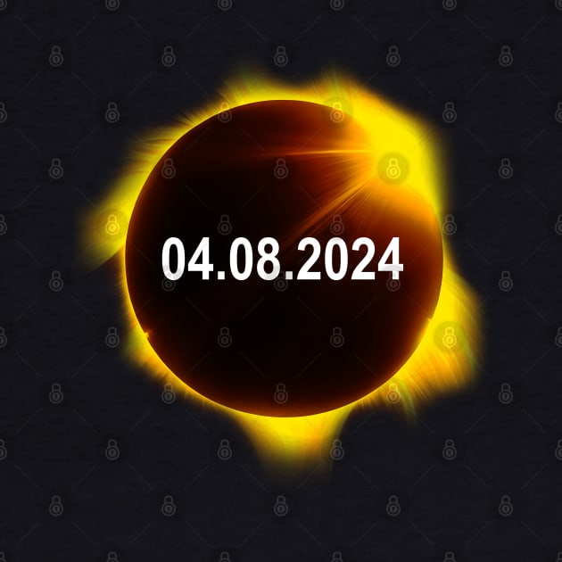 Total Solar Eclipse April 8, 2024 American Eclipse by Emma Creation